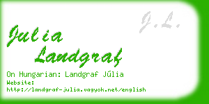 julia landgraf business card
