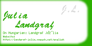 julia landgraf business card